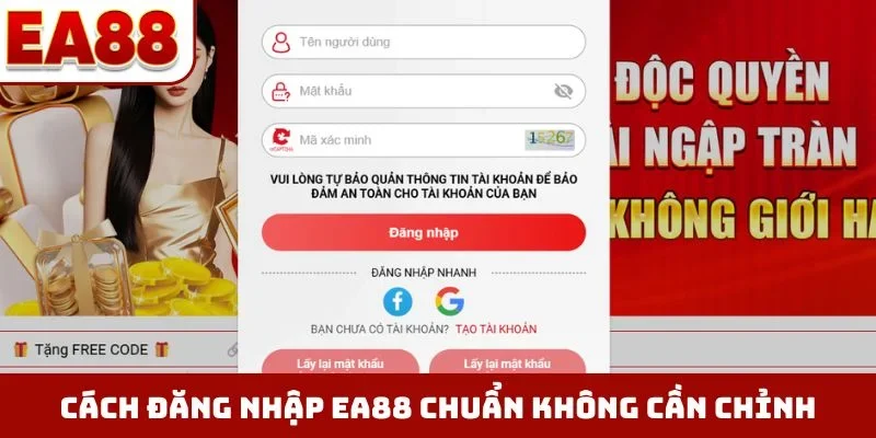 Cách đăng nhập EA88 chuẩn không cần chỉnh